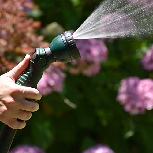 Retractable Garden Hose Reel, 65FT +6FT 5/8" Durable Wall Mounted Water Hose Reel with 180° Swivel Bracket, 9 Pattern Sprayer, 6Ft leader hose,Smooth Automatic Rewind, Any Length Lock. - size: 65Ft x 5/8"