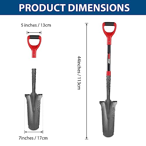 Drain Spade Root Saw Spades Narrow Serrated Shovel 44 inches - style: Contemporary