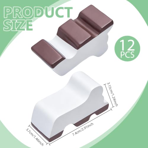 AHANDMAKER 12Pcs Resin Pot Feet for Outdoor Planters Handmade Elevator Plant Feet Frost Proof Lifters for Flower Pots Terracotta Planter Decoration 2.91x1.24x1.46in