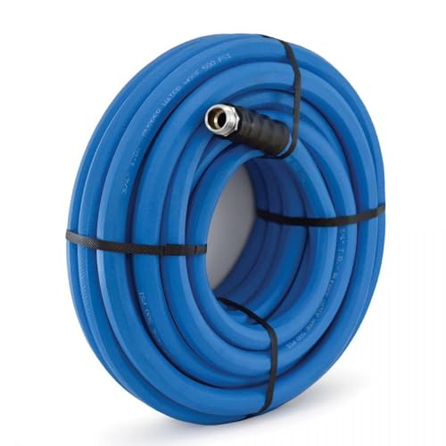 AG-LITE BSAL3475 3/4" x 75' Hot/Cold Water Rubber Garden Hose, 100% Rubber, Ultra-Light, Super Strong, 500 PSI, 50F to 190F Degrees, High Strength Polyester Braided - size: 3/4" x 75'
