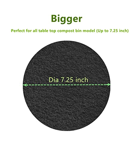 Compost Filters for Countertop Bin Dia7.25 Inch x 0.4 Inch (6 Pack) - color: 6 Pack