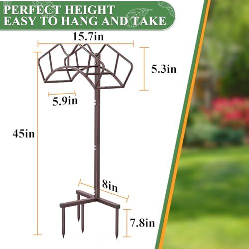 Qatsrin Heavy Duty Garden Hose Holder, Water Hose Reel Holds 150ft, Bronze - color: Bronze