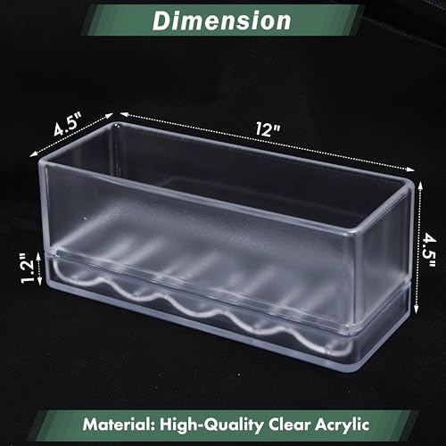 D'vine Dev Rectangular Planter, 12 x 4.5 in, Clear, Set of 1, 76-X-D-1 - color: Clear