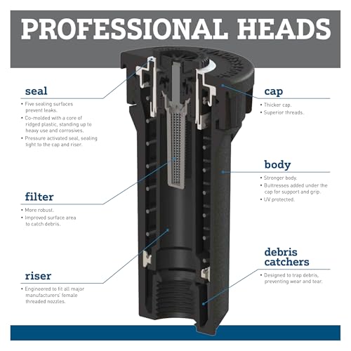 Orbit 80303 2" Professional Series Adjustable Pressure-Regulating Spray Sprinkler Body with 8' Adjustable Pattern Nozzle - style: 8' Adjustable