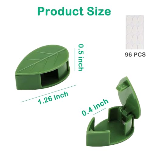 Plant Climbing Wall Fixture Clips, 80Pcs Self-Adhesive Wall Clips Fixer Hooks for Vines, Traction Support Holder, Invisible Leaf Clips for Wall Climbing Plants Indoor Outdoor Decor - color: 80Pcs Leaf