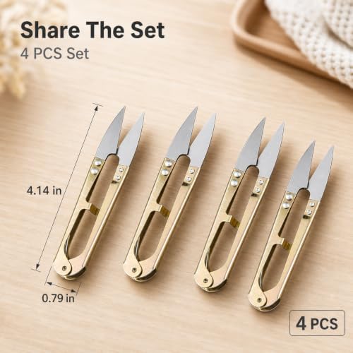 4PCS Bonsai Shears Scissors Set for Plant Trimming and Sewing