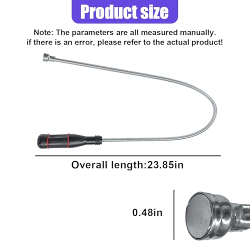 Craedli Flexible Magnetic Pickup Tool, 24" Long Bendable Extension - size: Big Head