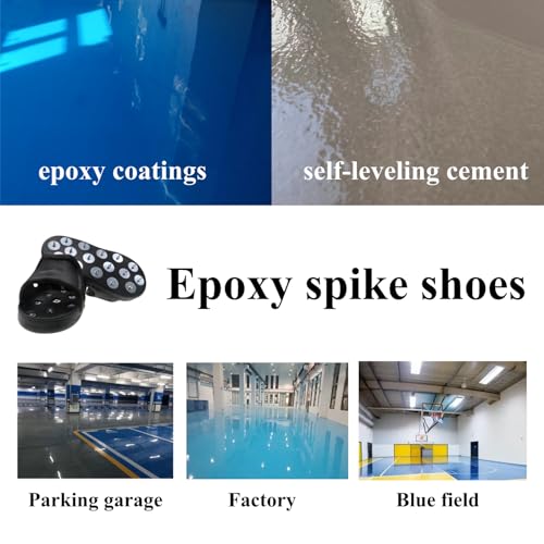 Spiked Shoes for Epoxy Resin Flooring, Medium Size(US8-9) - size: Medium