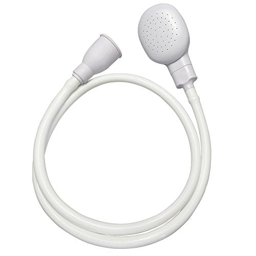 Portable Shampoo Sink Spray Hose, Faucet Attachment with Nozzle for Hair Washing, Baby & Pet Bathing, Vegetable Rinsing, White (White, 1M/41.5IN) - size: 1M/41.5IN