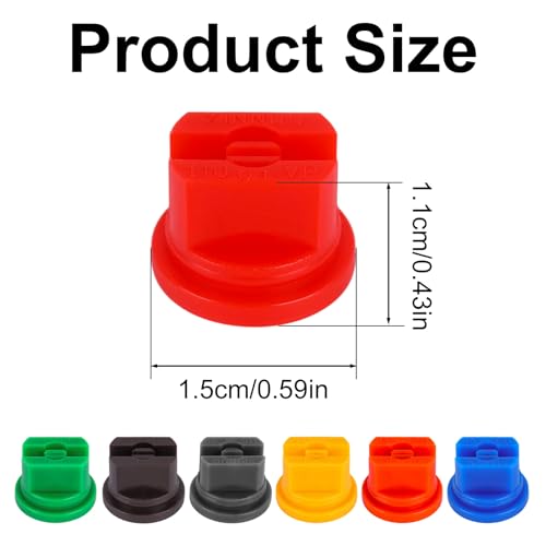 7pcs Spray Nozzle Set, 110-Degree Flat Fan Tips Replacement Nozzles for Backpack Sprayers Agricultural Spray Equipment Garden Weeding & Greenhouse Irrigation Pressure Washer Accessories