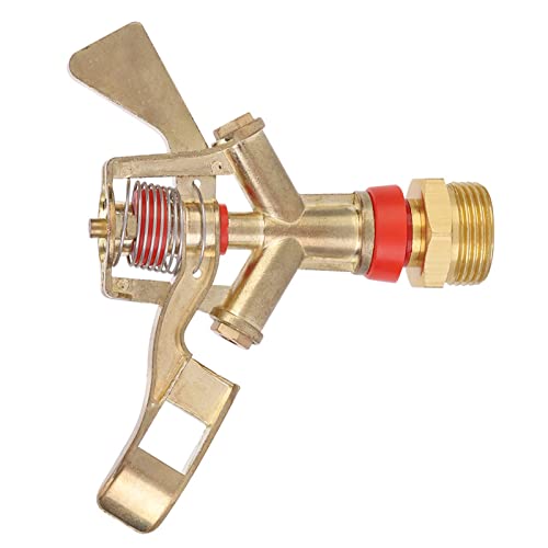 Impact Sprinkler Head, 25 mm Zinc Alloy Irrigation Garden Rocker Arm Sprinkler Nozzle Head Male Thread Watering Sprinkler Head for Yard and Grass Irrigation (1PCS) - color: 1PCS
