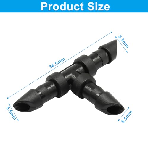 Drip Irrigation Tee Fittings Kits, 120 Pieces, 1/4 Inch - size: Tee