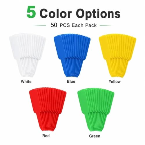 50Pcs Waterproof Plant Tags, Durable Plastic Garden Labels for Outdoor Plants, Nursery Seedlings, Flower Pots and Plant Identification(Green) - color: Green