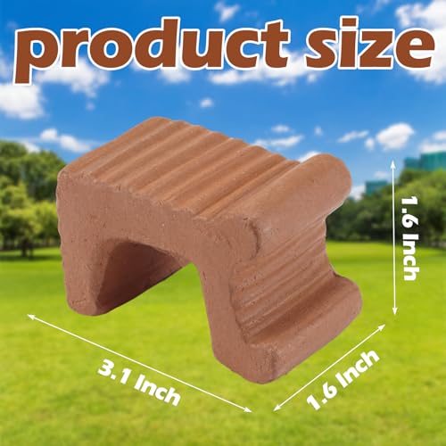 LemonRoad 12 Set Terra Cotta Cement Pot Feet for Outdoor Planters,Brown - color: Terra Cotta