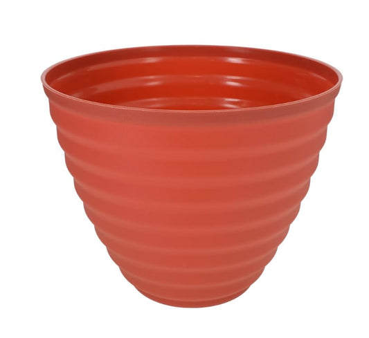 Lightweight Plastic Indoor and Outdoor Portable Wave Planter, 10 in. Plastic Flower Pots Decorative Plants Flowers Herbs Container for Home Porch Patio Deck Garden, 2pcs (10x8x10 in.)