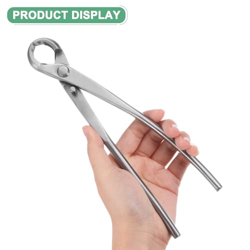 M METERXITY Bonsai Tool - 8.3 Inch Stainless Steel Knob Cutter, Bonsai Tree Plants Modeling Tools, Applying to Gardening Pruning Knobs/Tumors (210mm, Silver) - size: 8.3"