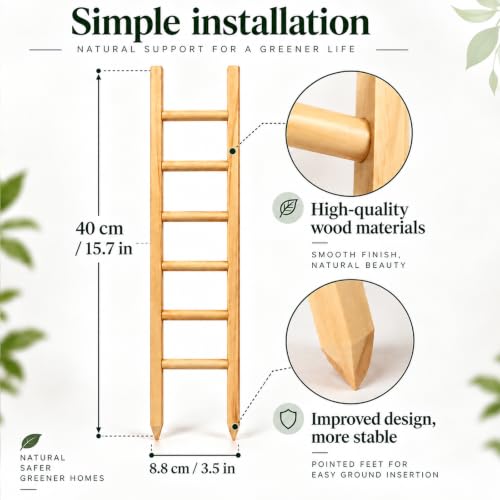 16" Wooden Trellis for Pothos & Climbing Plants - Indoor Support - size: 16" H
