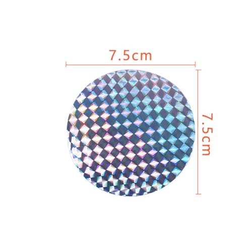 20 Pcs 7.5cm Bird Scare Discs Bird Scarer Window Stickers Pigeon Deterrent Reflective Tape Adhesive Bird Repeller Reflective Tape Holographic Bird Scarer Bird Scaring Devices for Geese Pigeons