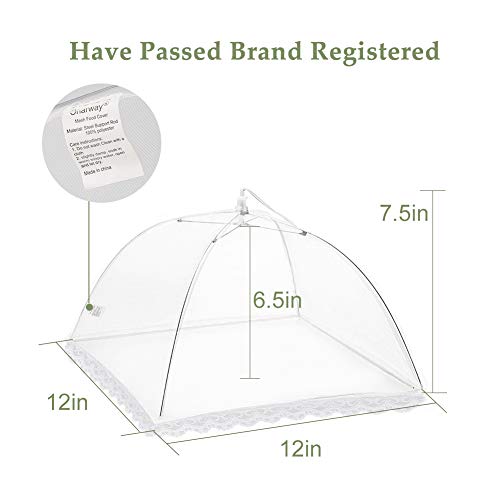 Onarway 3 Pack Food Covers 12 Inch Pop-Up Encrypted Mesh Plate Serving Tent - size: 12 inch x 3 packs
