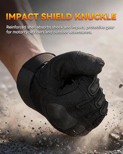 Motorcycle Tactical Gloves Men Women with Knuckle Protection Touchscreen - size: Small