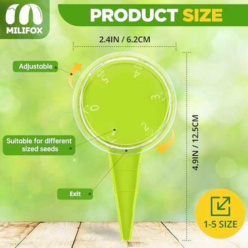 Seed Dispenser, Adjustable Hand Seeder for Vegetable Flower, 2 Pack