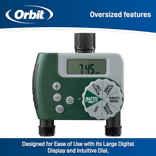 Orbit Programmable Digital Hose Watering Timer, 58910, 2 Outlet (Pack of 4) - size: 2 Outlet (Pack of 4)