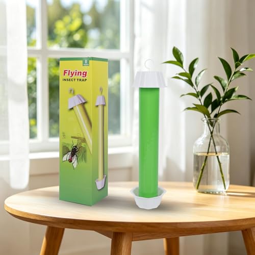 Fly Stick Sticky Fly Traps for Indoors Outdoor 4pk, Sticky Hanging Fly Stick, Flying Insect Trap, wasp Trap (Green 4PCS) - color: green 4PCS