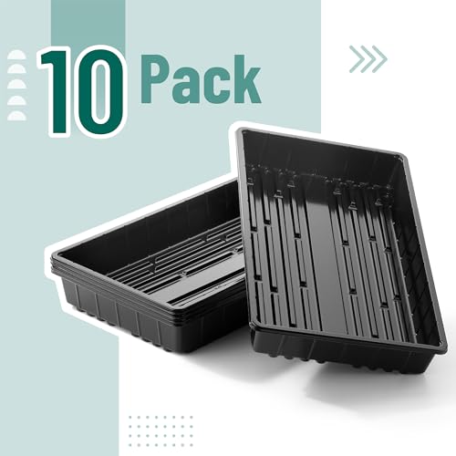 Mr. Pen- Seed Starter Trays, 5 Pack, 17"x10"x2.4" - color: Black, size: 10 Pack