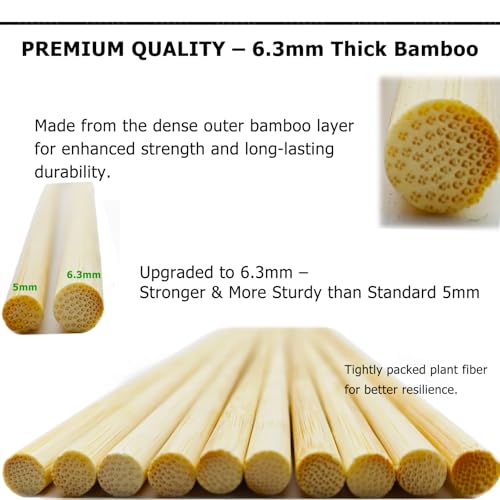 125Pcs 2.5ft/30in Bamboo Plant Stakes, Garden Stakes, Bamboo Stakes for Tomato, Beans, Potted Plants, Smores Sticks for Fire Pit, Natural Support for Gardening, BBQ, Camping, Home Cooking - size: 30in - Bamboo