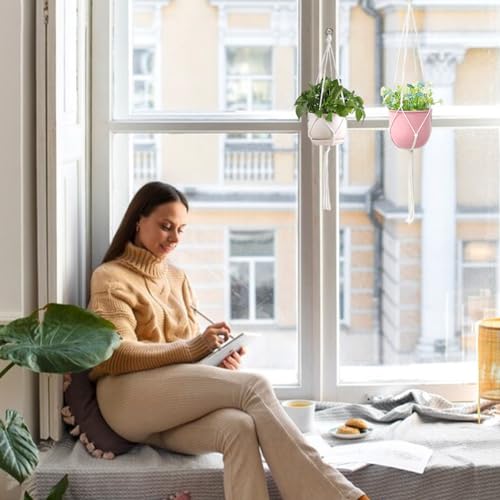 6PCS Macrame Plant Hanger 3 Sizes - 23.6/31.5/39 inch Hanging Plant Holder
