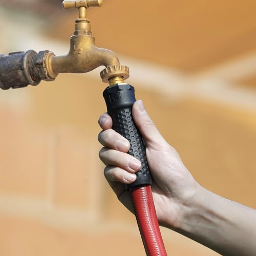 50 ft Heavy Duty 3/4” Red Garden Hose, Solution4Patio, Male/Female Fittings - size: 3/4 in. x 50 ft.