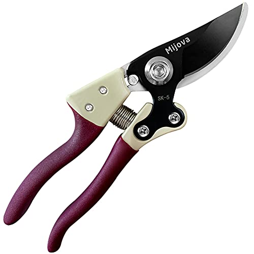 Professional Pruning Shears, Heavy Duty Garden Scissors & Flower Trimmers - color: Purple