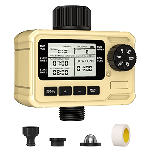Garden Control Systems Timed Irrigator, Garden Irrigation Controller,Yellow, ABS Plastic;