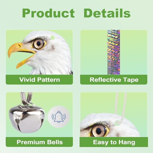 4PCS Flat Plastic Hawk to Scare Pigeon Away from Balcony - color: Black Hawk 4pcs