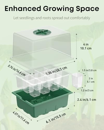 Pawfly 10 Pack Seed Starter Kit, 120 Cells, Seed Starter Trays