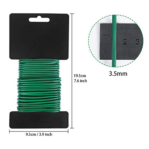 Tenn Well 2Pk 52ft 3.5mm Garden Wire Soft Green for Climbing Plants - color: Green, size: 3.5mm