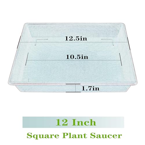 NIMYAU Square Plant Saucer 12 Inch 5 Pack, Plant Stand Plant Trays for Pots Heavy Duty Plastic Plant Saucers for Indoors Outdoors, Flower Pot No Holes Terracotta Plant Lover Gardening Gifts - color: Red, size: 12"-5Pack