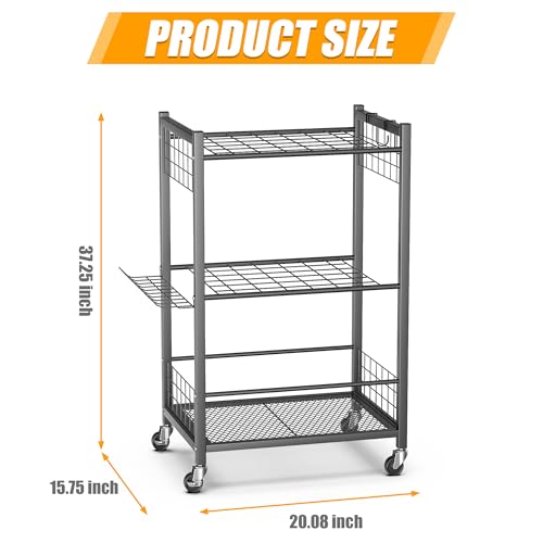Ultrawall Garden Tool Organizer with Wheels, Yard Tool Storage Stand - size: Medium