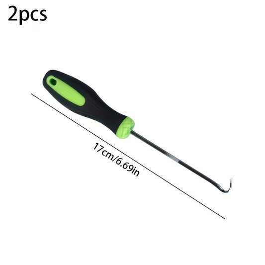 Weeding Hook Set Metal Shaft Ergonomic Handle for Path Weeding, Moss Removal, Tight Spaces On Lawns and Driveways, 2PCS - size: 2PCS