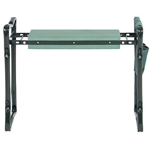 Best Choice Products Foldable Garden Kneeler and Seat With Bonus Tool Pouch Portable Stool EVA Pad