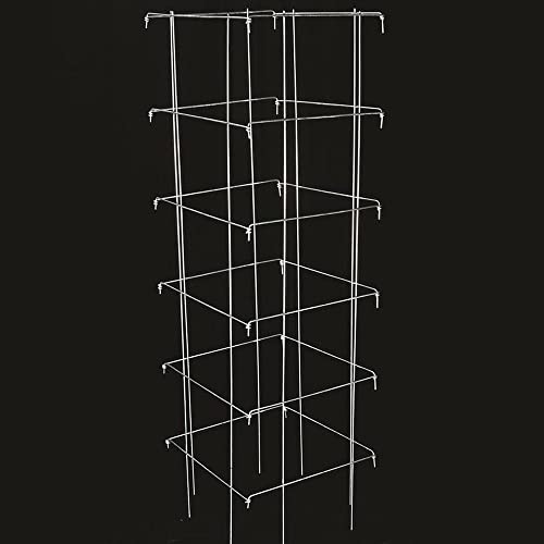 Tomato and Plant Vine Support Cages Square Steel 4 Feet High Set of 2