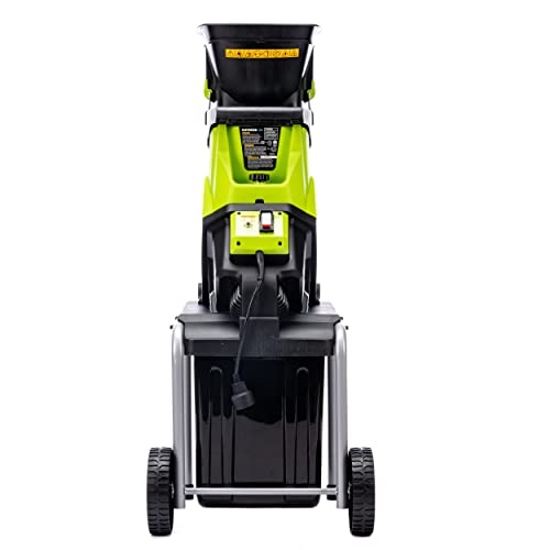 Earthwise GS70015 15-Amp Garden Corded Electric Chipper, Collection Bin - style: 15-Amp, 12:1 Fine Mulch Ratio