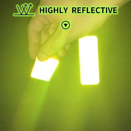 PHIXBEAR Reflective Stickers Super Reflection, Safety Reflective Tape for Car Trailer Truck Bike Motorcycle, 20 Pcs Fluorescent Yellow-Green Outdoor Waterproof 3.15" X 1.18" - color: Fluorescent Yellow-green