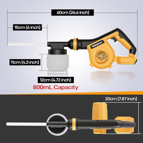 Electric Diatomaceous Earth Duster Compatible for DeWalt 20V/60V Battery - color: Yellow