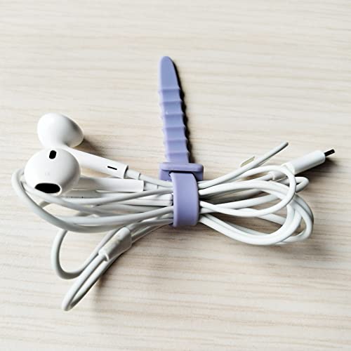 Silicone Zip Ties, Reusable Zip Ties, 20pcs Rubber Cable Ties Straps for Wire Management, Elastic Cable Organizer for Home Office Table Desk. White 4.5” Cord Ties (20 Pcs White) - color: White 20pcs One Size
