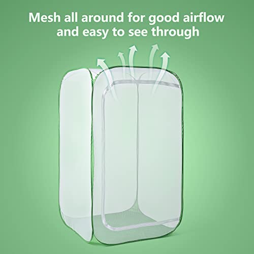 59" Outdoor Mesh Plant Enclosure, Mesh Plant Cover for Pests, Bird and Pest Protection Guard for Fruit, Vegetables, Flowers and Herbs Pop-Up Cage 35"x35"x59" - size: 35 x 35 x 59 Inches