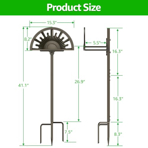GOFORWILD Freestanding Garden Hose Holder, Holds 125-Feet of 5/8-Inch Hose