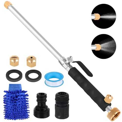 2026 Jet Nozzle for Garden Hose 2-in-1 Jet Nozzle High Pressure Hose Nozzle with 2 Different Nozzles and Hose Quick Connectors for Car Pet Garden Cleaning at Home
