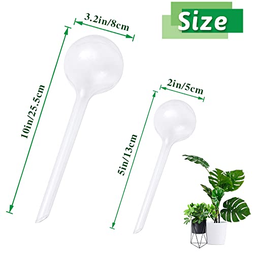 14 Pcs Plant Clear Watering Bulbs,Plastic Automatic Self-Watering Globes,Garden Water Device Watering Bulbs for Plant Flower Indoor Outdoor - size: 7 Large+7 Small