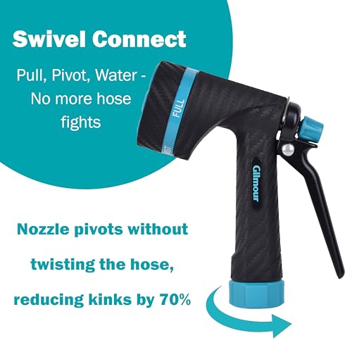 Gilmour Heavy Duty Rear Control Garden Hose Nozzle with Swivel Connect - style: Rear Control